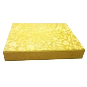 Custom yellow cloth material paper packaging box