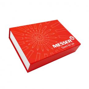 Custom red magnetic packaging box with foam insert