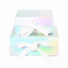 Luxury Apparel Shoe Holographic Packaging Magnetic Cardboard Gift Boxes