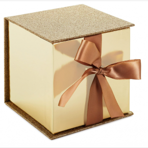 4inch Small Gift Box with Paper Fill (Gold Glitter) Birthday Gift Boxes For Women